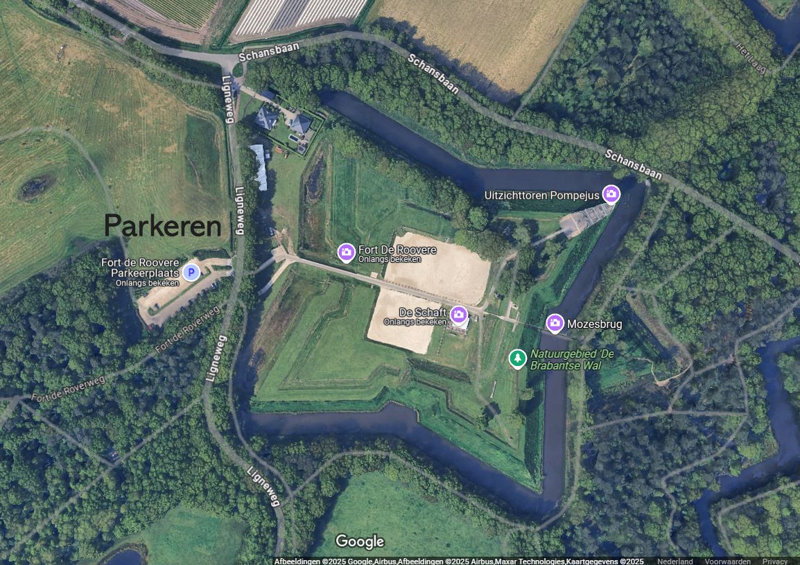 parkeren fort de roovere